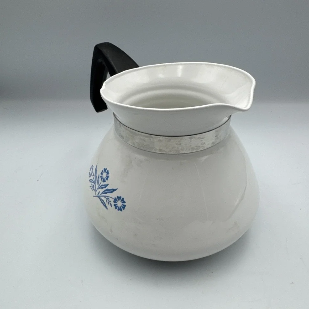 Vtg Corning Ware Blue Cornflower Kettle 6 Cup Tea Pot P-104 without Lid - Read!